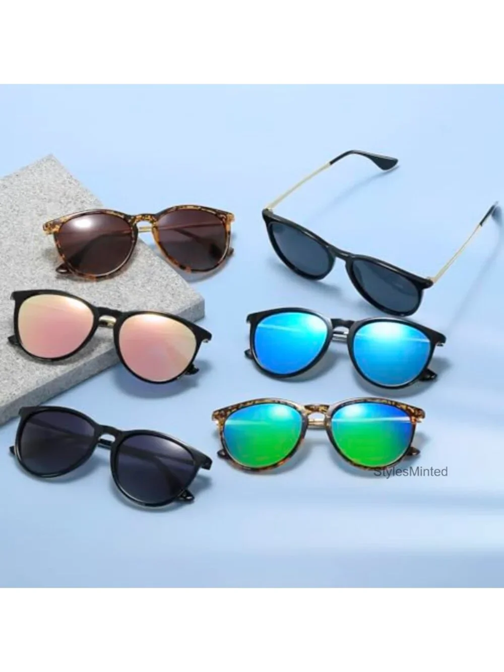 Retro Round Polarized Sunglasses UV400 Metal Frame Unisex
